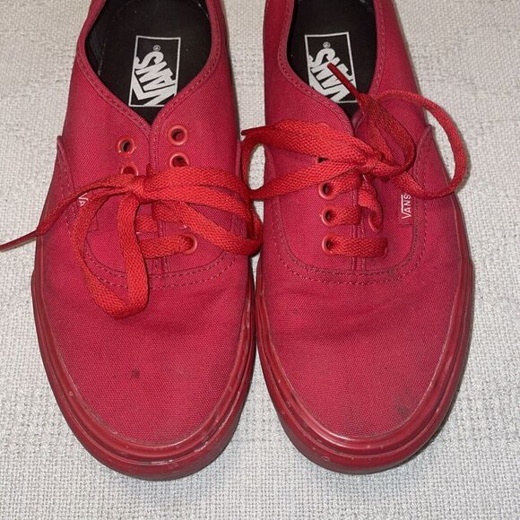 Vans Women’s Skateboard Shoes Size 8.5 M Red Athleisure Outdoors Casual - Picture 7 of 12